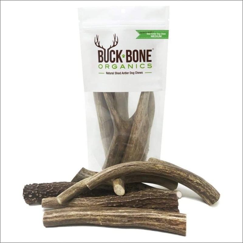 Buck Bone Organics Deer Antler Dog Chews Premium Grade A, 6 Pack
