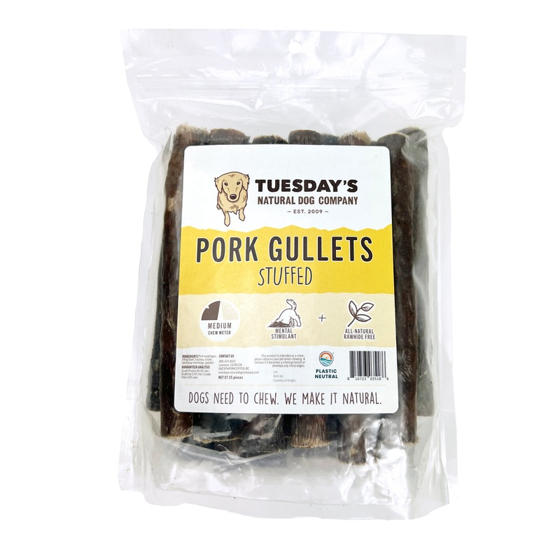6" Pork Chewy Bulls Pork Gullets, Stuffed