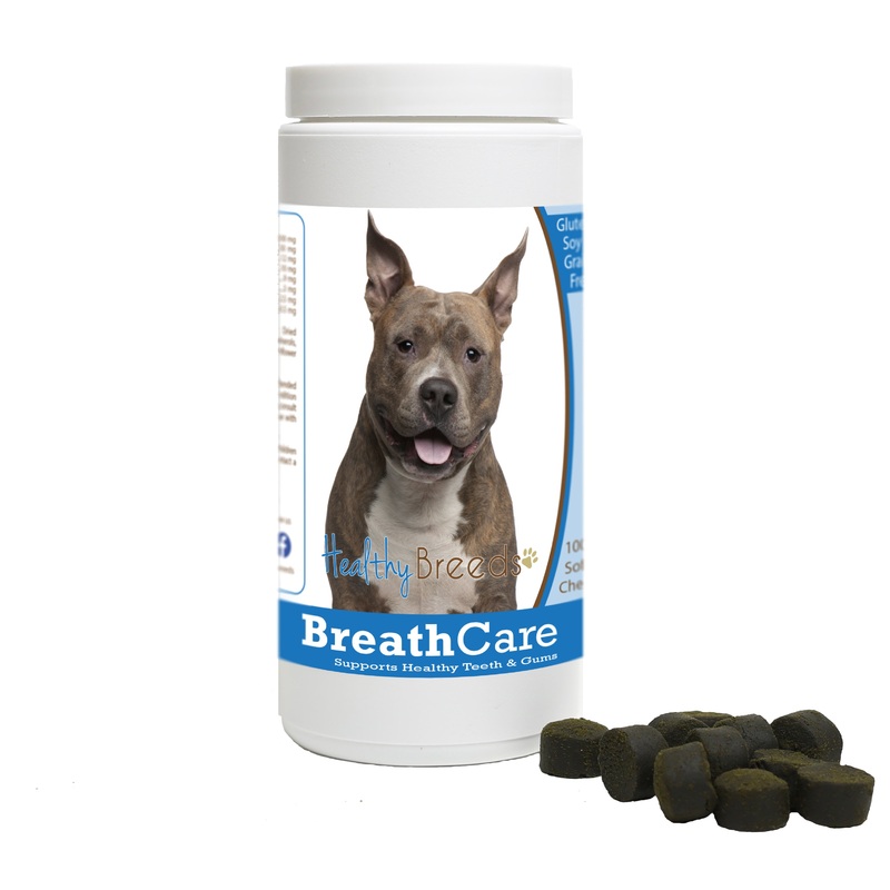 American Staffordshire Terrier Breath Care Soft Chews for Dogs 100 Count