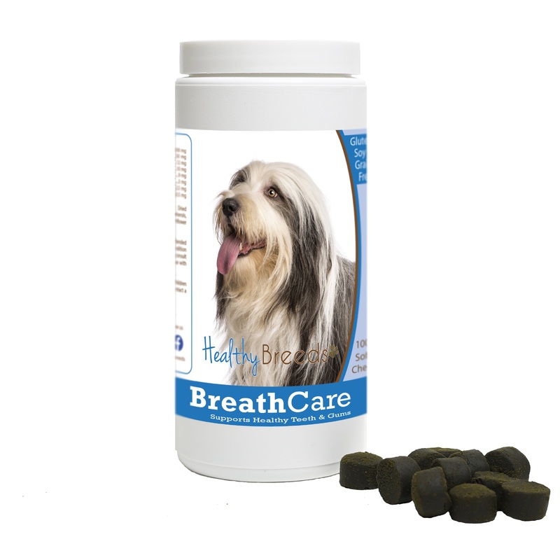 Bearded Collie Breath Care Soft Chews for Dogs 100 Count