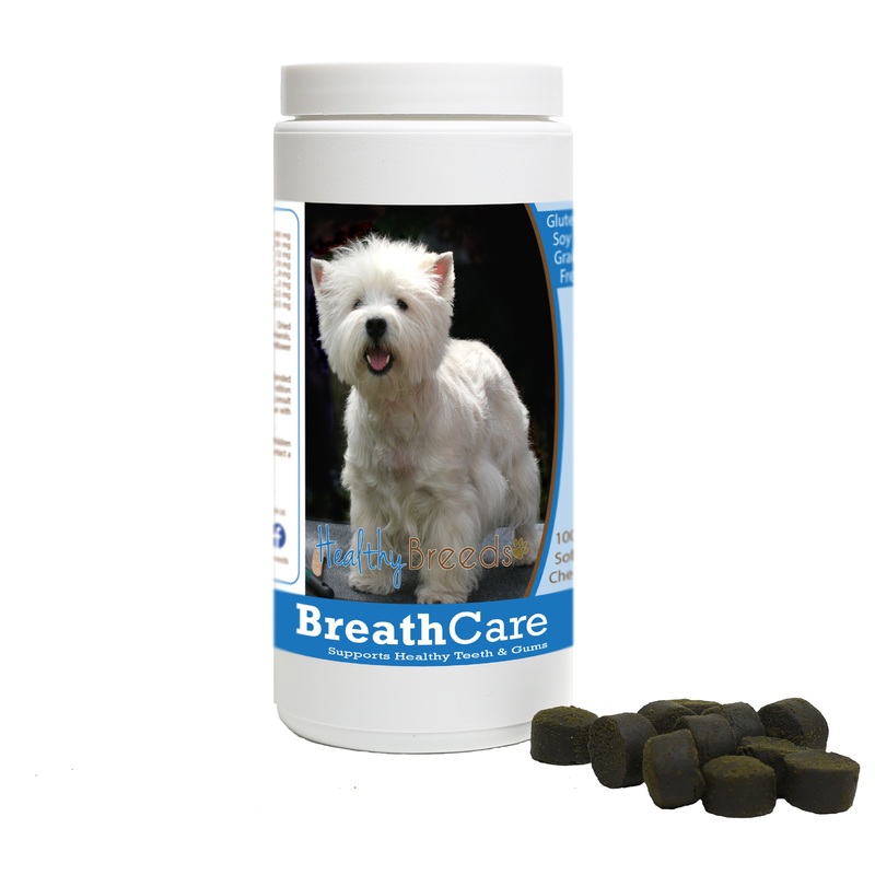 West Highland White Terrier Breath Care Soft Chews for Dogs 60 Count