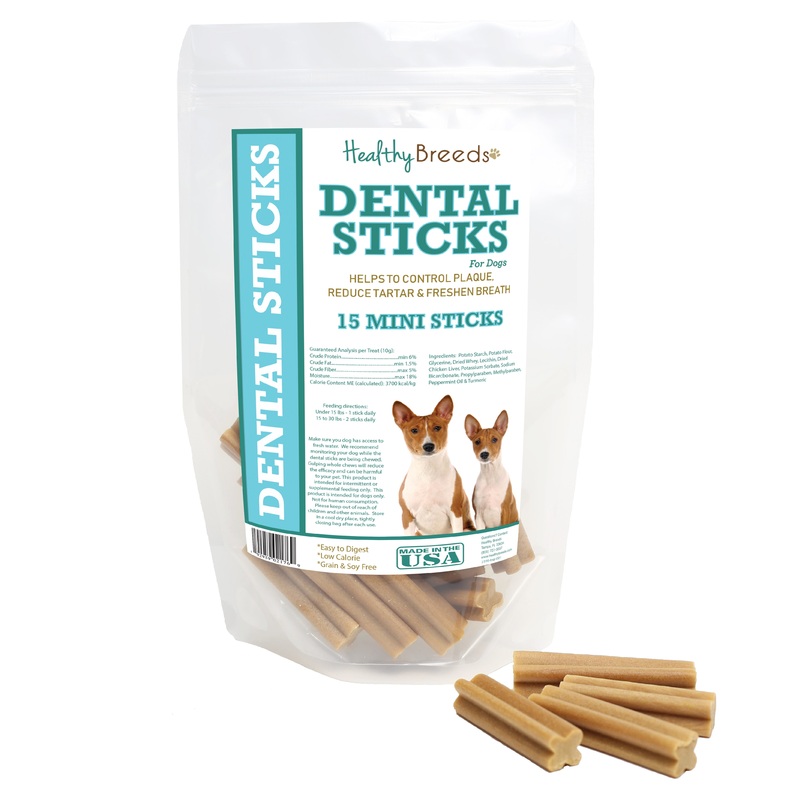 Basenji Dental Sticks Minis 15 Count
