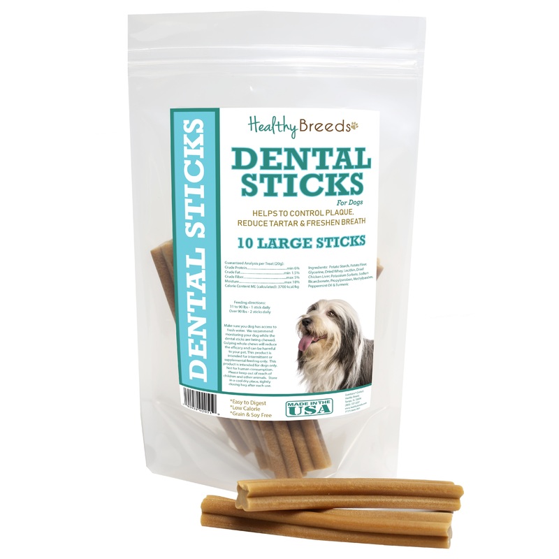 Bearded Collie Dental Sticks Large 10 Count