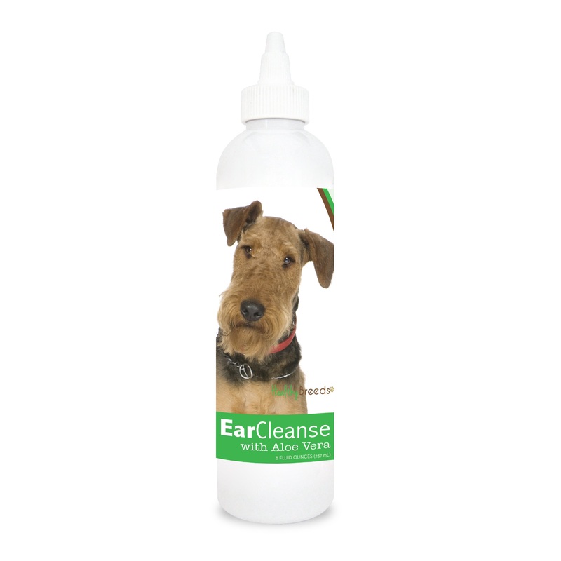 Airedale Terrier Ear Cleanse with Aloe Vera Cucumber Melon 8 oz
