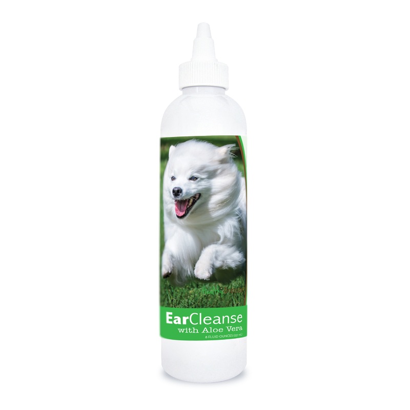 American Eskimo Dog Ear Cleanse with Aloe Vera Cucumber Melon 8 oz