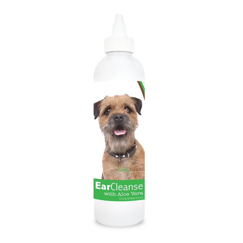 Border Terrier Ear Cleanse with Aloe Vera Cucumber Melon 8 oz