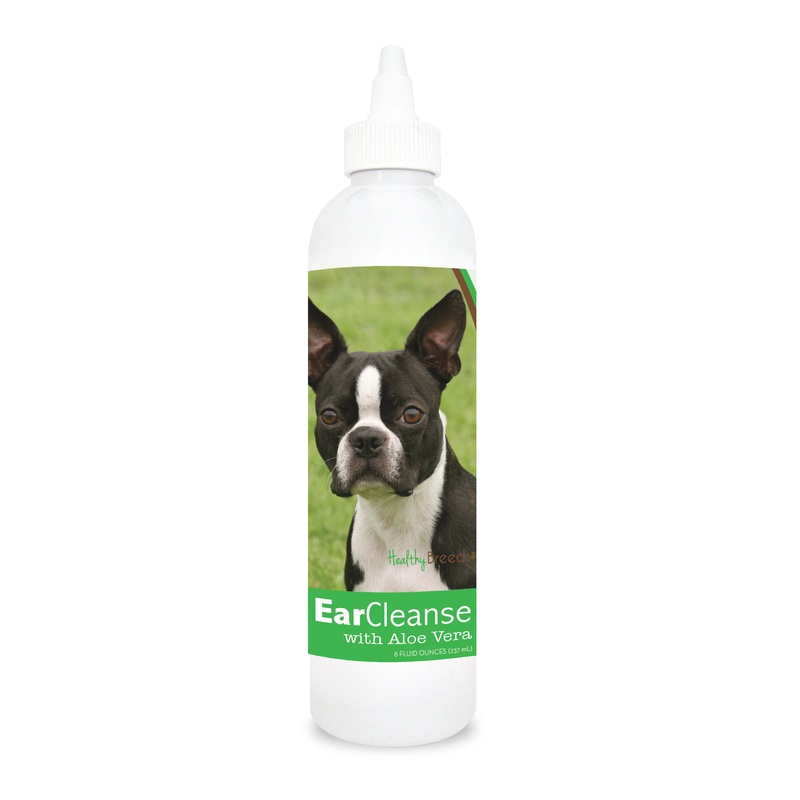 Boston Terrier Ear Cleanse with Aloe Vera Cucumber Melon 8 oz