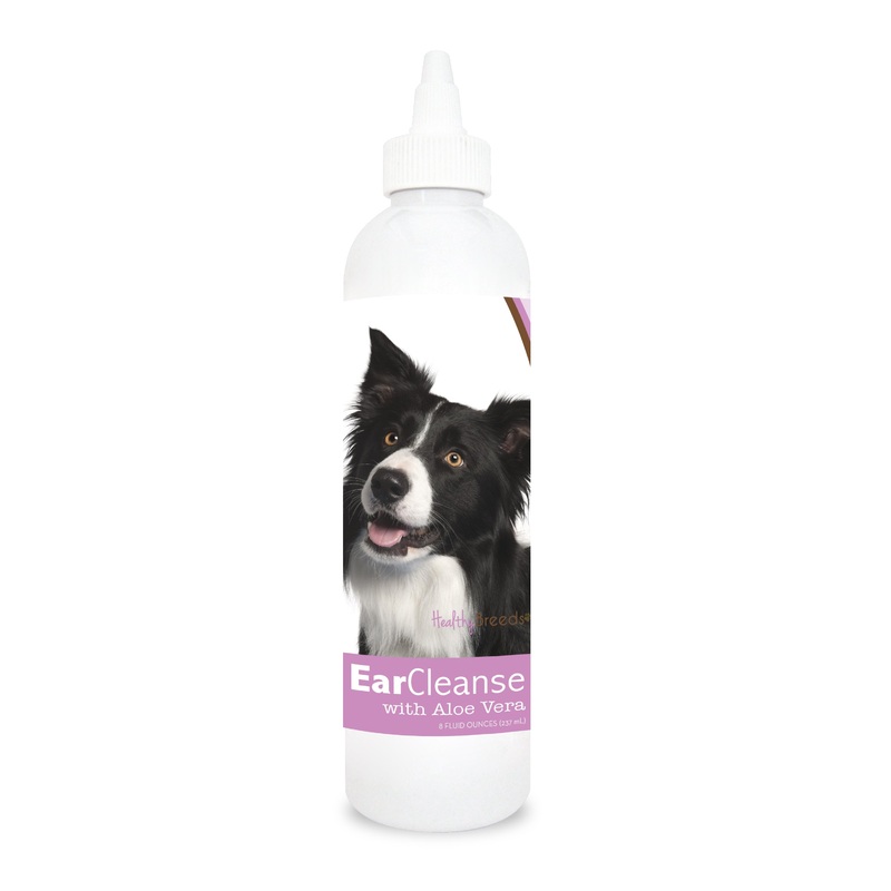 Border Collie Ear Cleanse with Aloe Vera Sweet Pea and Vanilla 8 oz