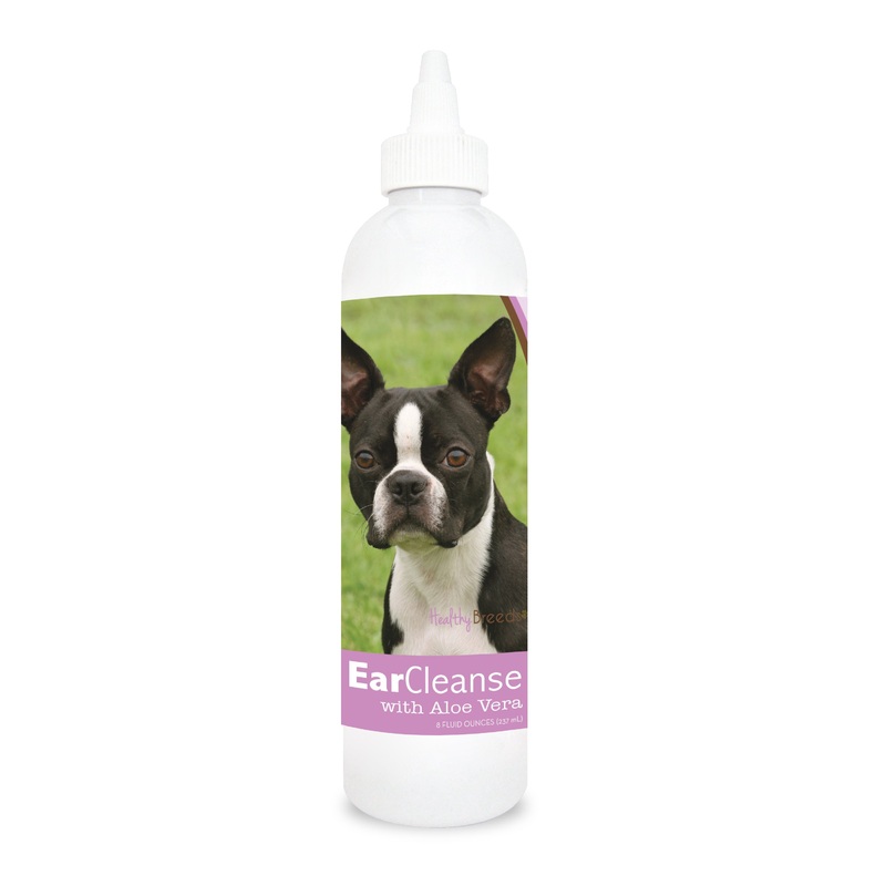 Boston Terrier Ear Cleanse with Aloe Vera Sweet Pea and Vanilla 8 oz