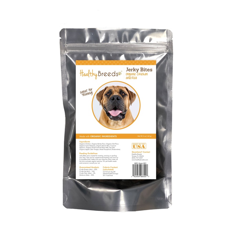 Boerboel Jerky Bites Chicken & Rice Recipe Dog Treats 5 oz