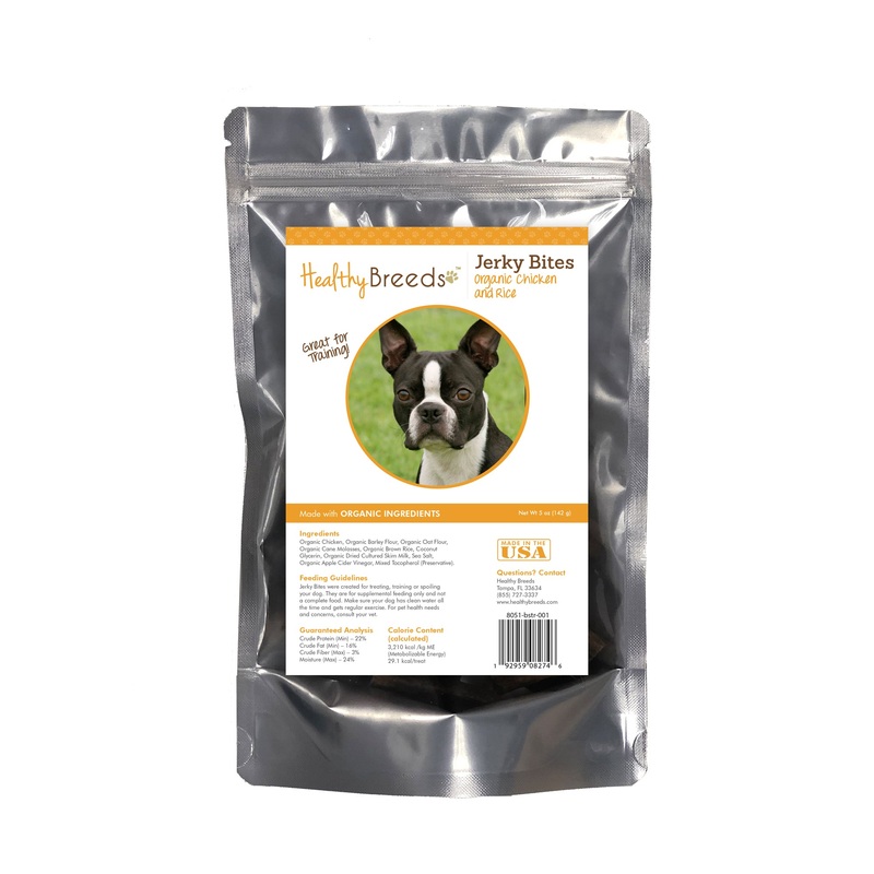 Boston Terrier Jerky Bites Chicken & Rice Recipe Dog Treats 5 oz