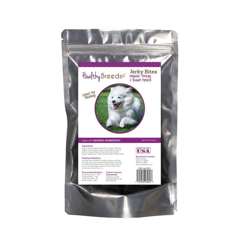 American Eskimo Dog Jerky Bites Turkey & Sweet Potato Recipe Dog Treats 5 oz