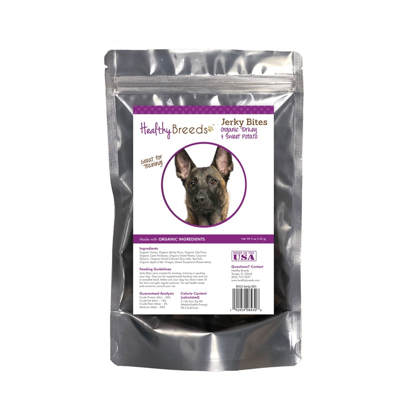 Belgian Malinois Jerky Bites Turkey & Sweet Potato Recipe Dog Treats 5 oz