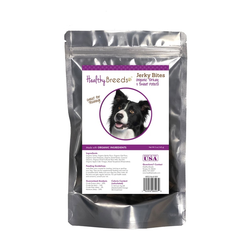 Border Collie Jerky Bites Turkey & Sweet Potato Recipe Dog Treats 5 oz