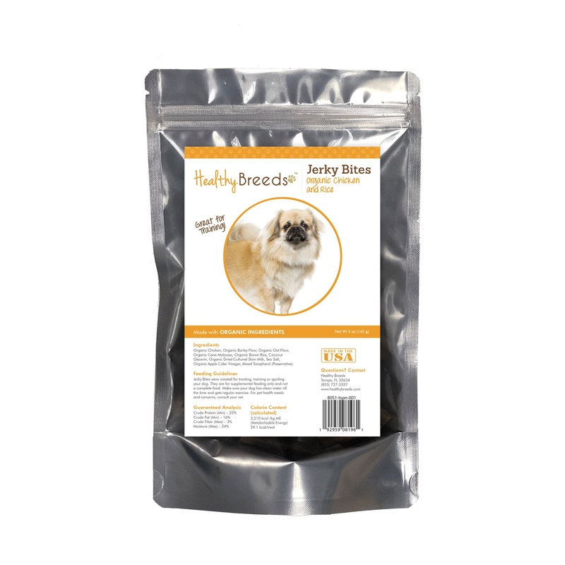 Tibetan Spaniel Jerky Bites Chicken & Rice Recipe Dog Treats 5 oz