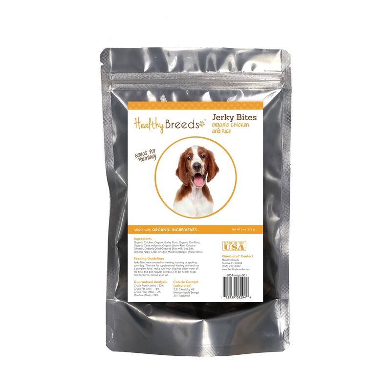 Welsh Springer Spaniel Jerky Bites Chicken & Rice Recipe Dog Treats 5 oz