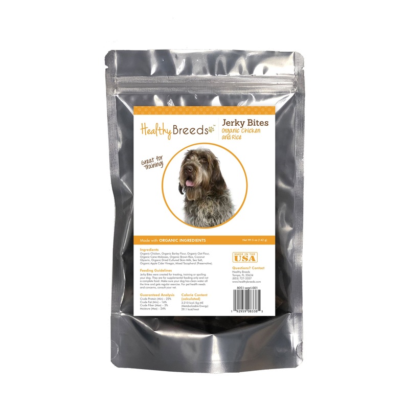 Wirehaired Pointing Griffon Jerky Bites Chicken & Rice Recipe Dog Treats 5 oz