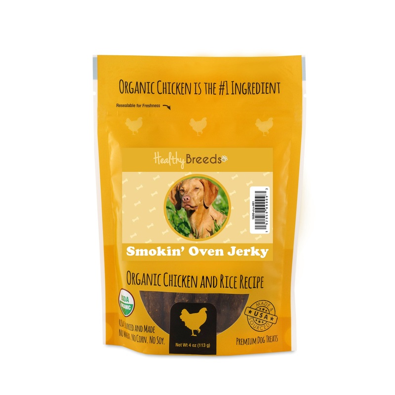 Vizsla Smokin' Oven Organic Chicken & Rice Recipe Jerky Dog Treats 4 oz
