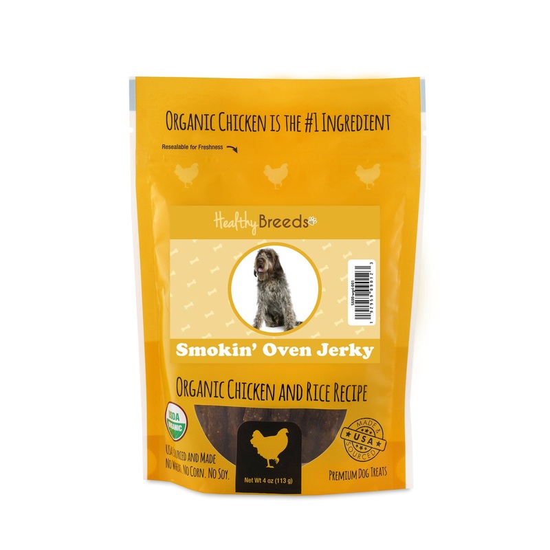 Wirehaired Pointing Griffon Smokin' Oven Organic Chicken & Rice Recipe Jerky Dog Treat