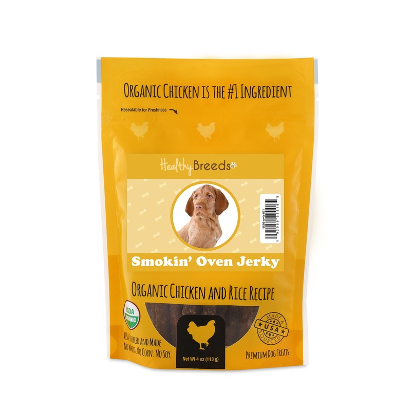 Wirehaired Vizsla Smokin' Oven Organic Chicken & Rice Recipe Jerky Dog Treats 4 oz