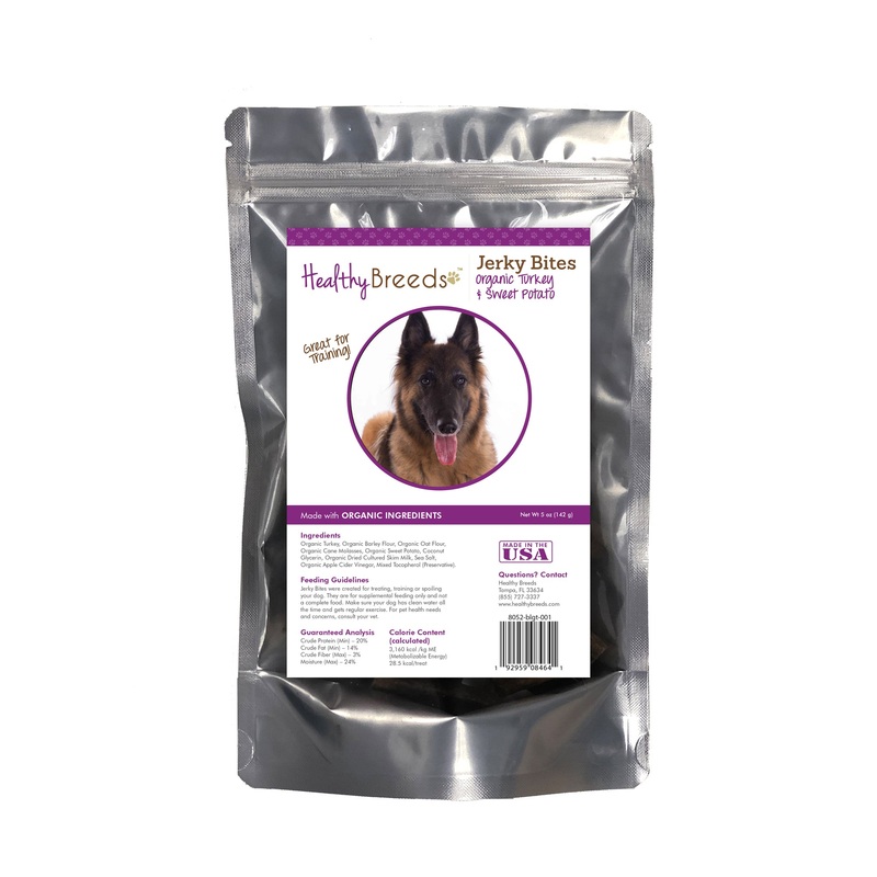 Belgian Tervuren Jerky Bites Turkey & Sweet Potato Recipe Dog Treats 5 oz