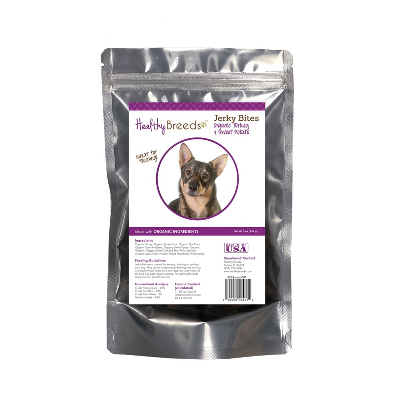 Swedish Vallhund Jerky Bites Turkey & Sweet Potato Recipe Dog Treats 5 oz