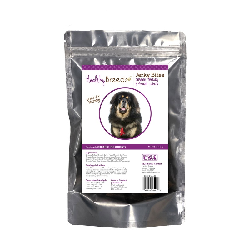 Tibetan Mastiff Jerky Bites Turkey & Sweet Potato Recipe Dog Treats 5 oz