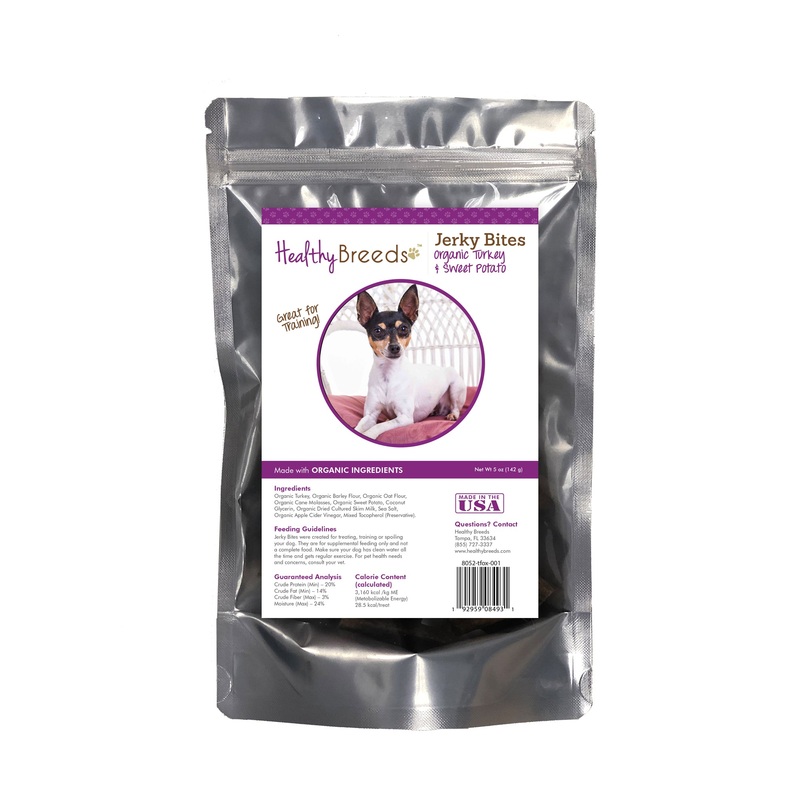 Toy Fox Terrier Jerky Bites Turkey & Sweet Potato Recipe Dog Treats 5 oz