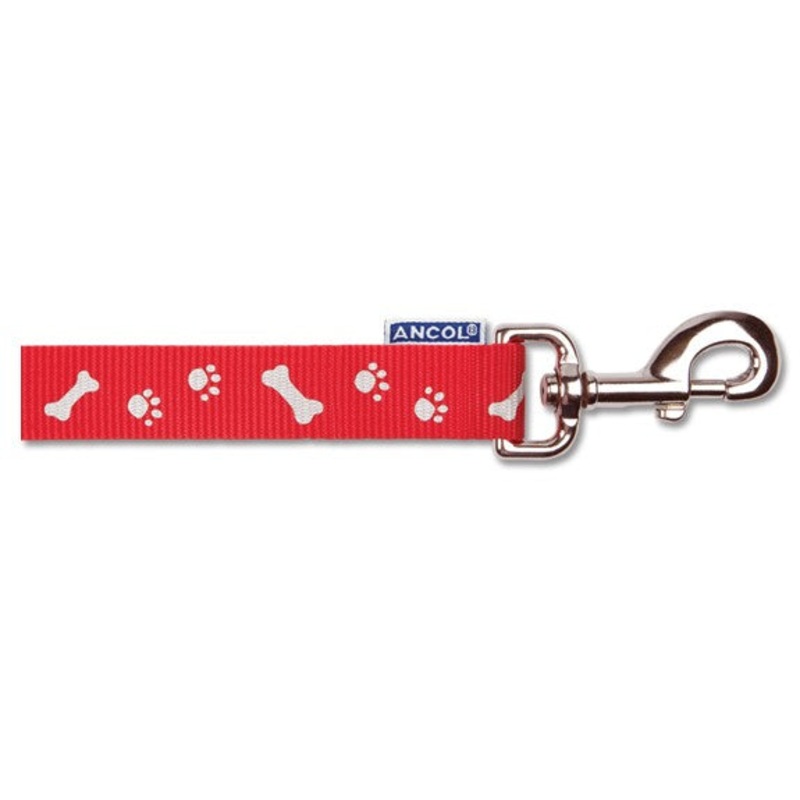 Ancol Paw & Bone Lead 1m Red