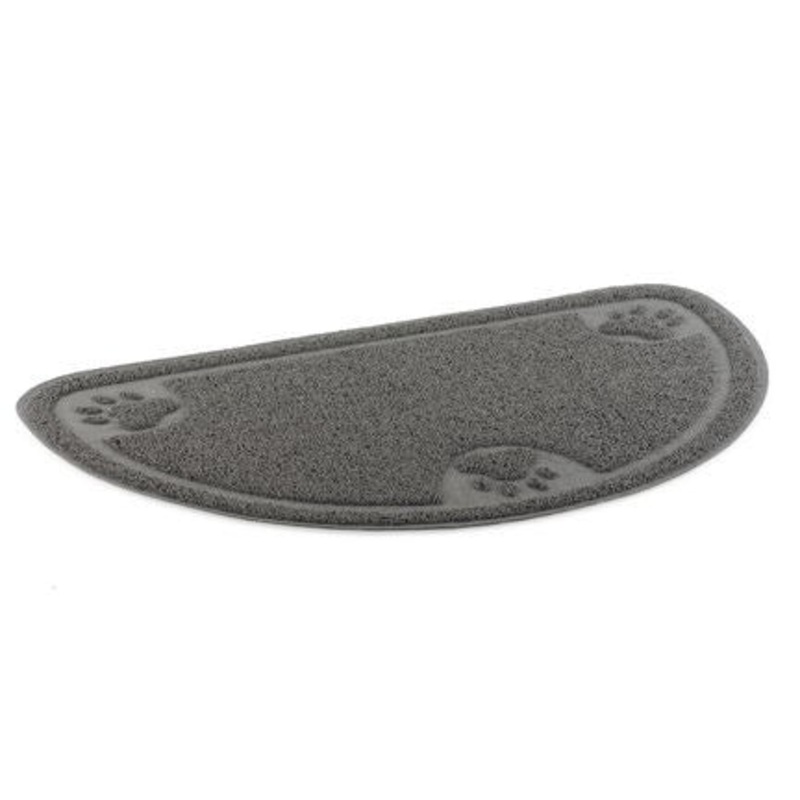 ANCOL PVC FEEDING MAT GREY D SHAPE