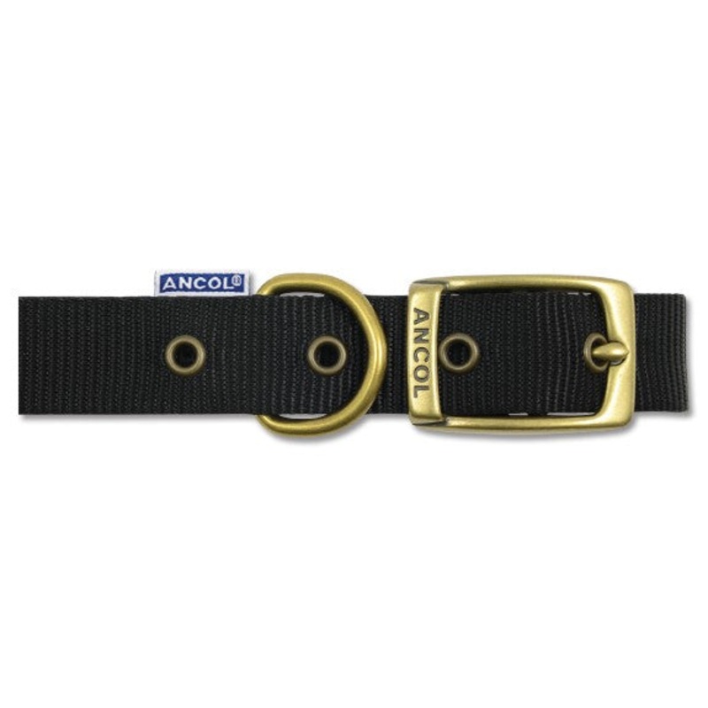 Ancol 12" Nylon Collar Black 310010