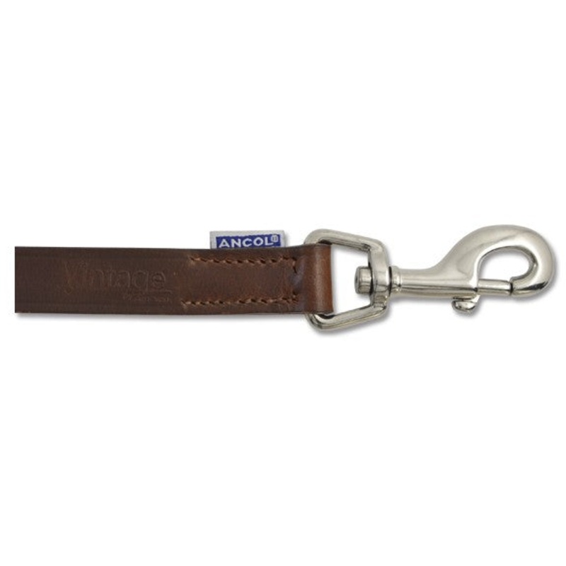 Ancol 22MM VINTAGE LEATHER LEAD CHESTNUT