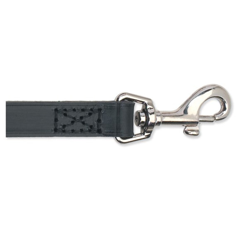 Ancol Black Leather Lead 1"x40" SIZE 7-9