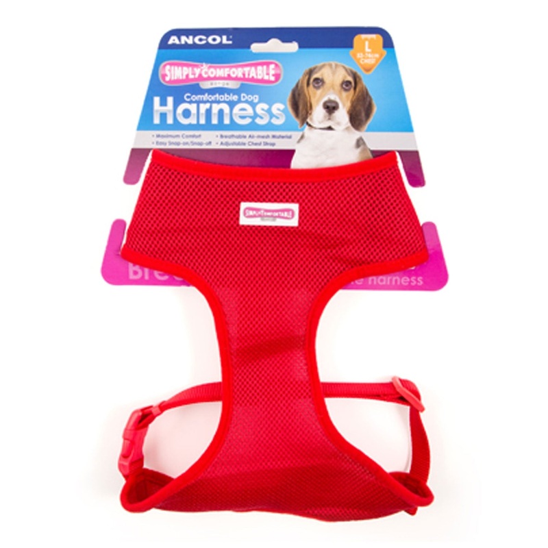 ANCOL CAR HARNESS LARGE RED
