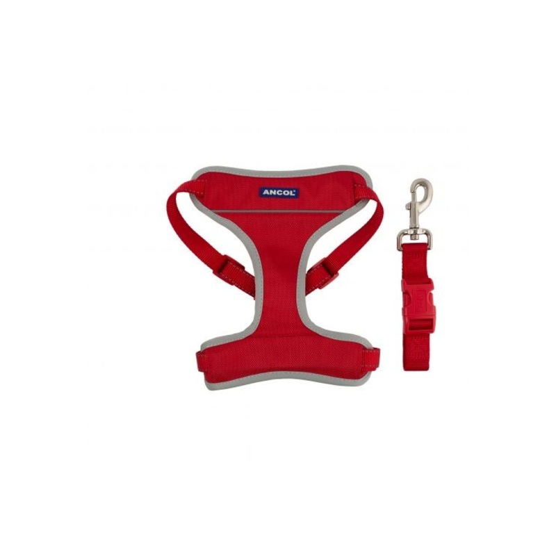 ANCOL CAR HARNESS MEDIUM RED