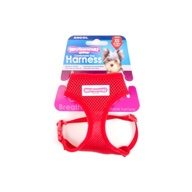 Ancol Comfort Mesh Harness Red Med