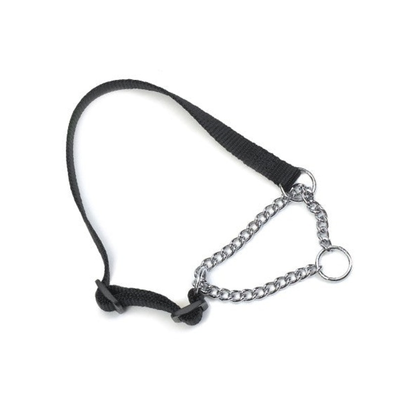 Ancol Half Choke Collar Black 10"-14"