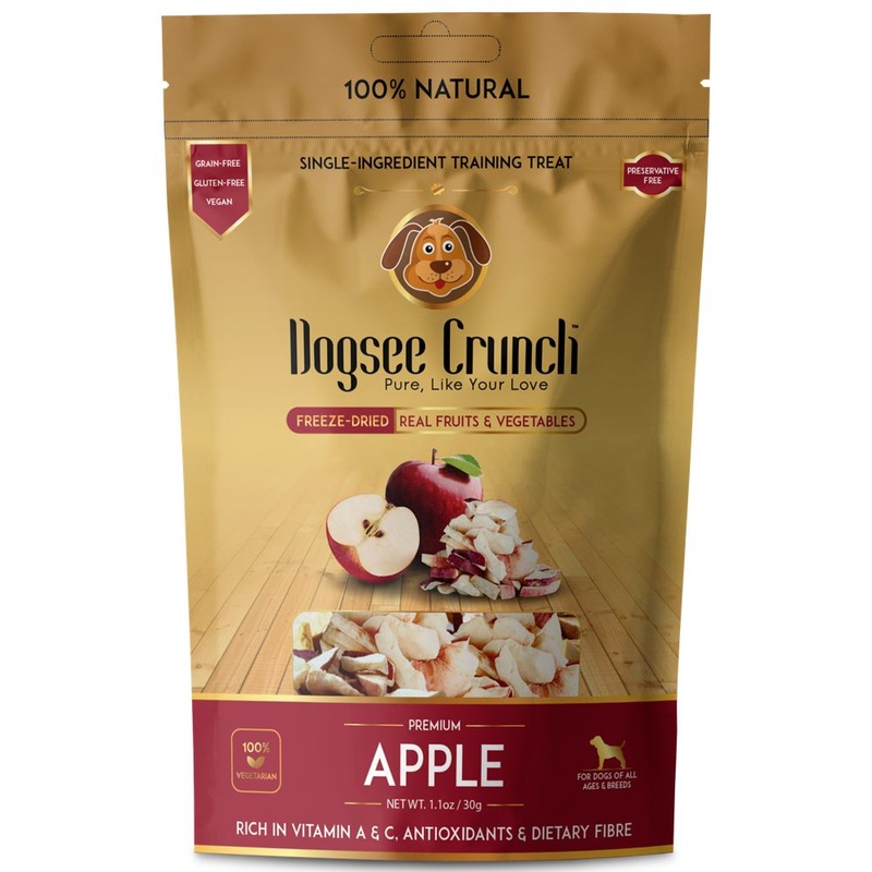 4 FOR $13: Dogsee Crunch Apple Freeze-Dried Dog Treats 10g