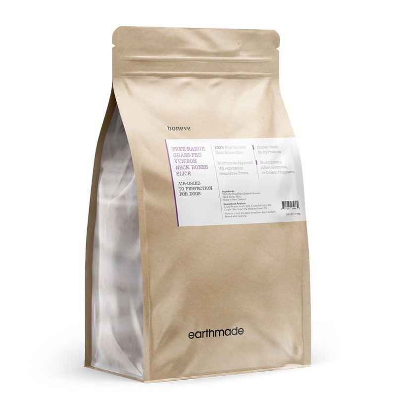 25% OFF: Boneve Earthmade Free-Range Grass-Fed Venison Neck Bone Slice Air-Dried Dog Chews 100g