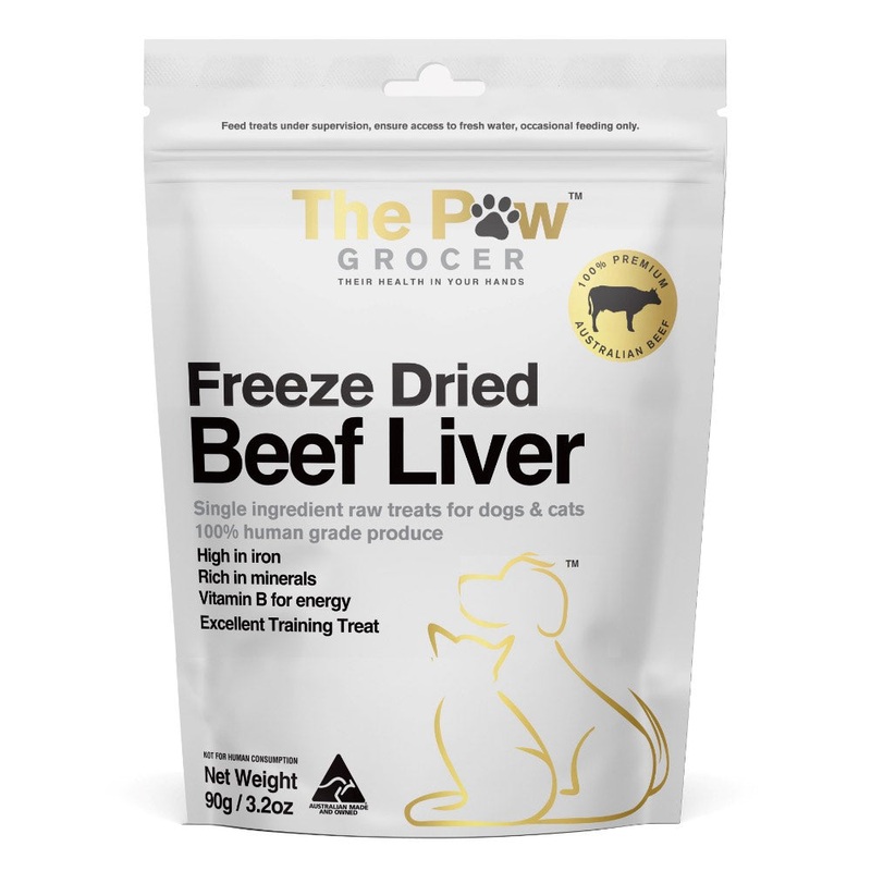 25% OFF: The Paw Grocer Beef Liver Freeze-Dried Treats For Cats & Dogs 90g