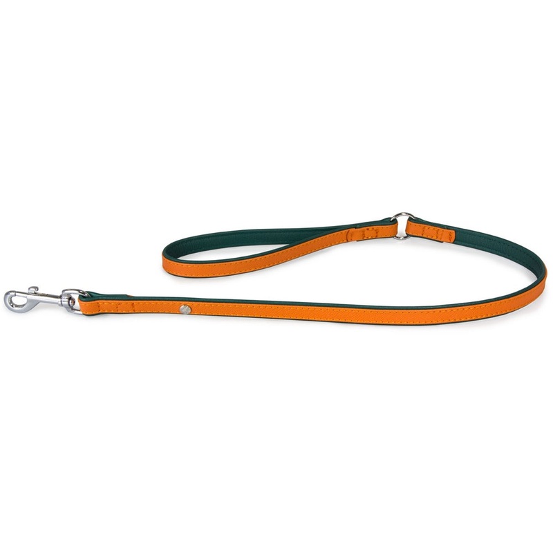 30% OFF: Das Lederband Firenze Leather Dog Leash (Orange/Forest)