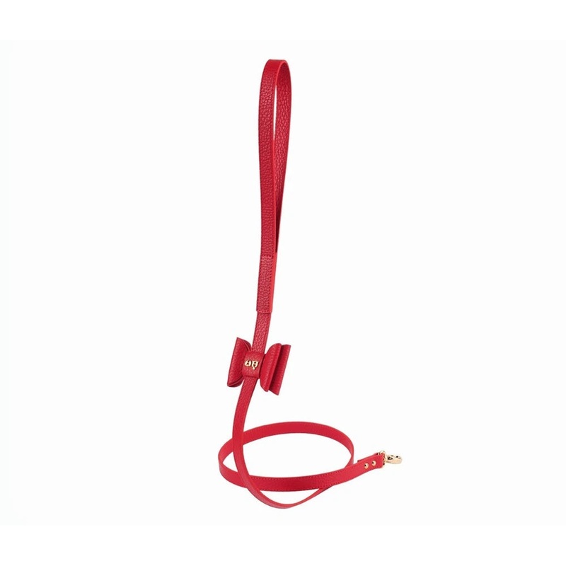 30% OFF: Moshiqa Bisou Leather Dog Leash (Red)