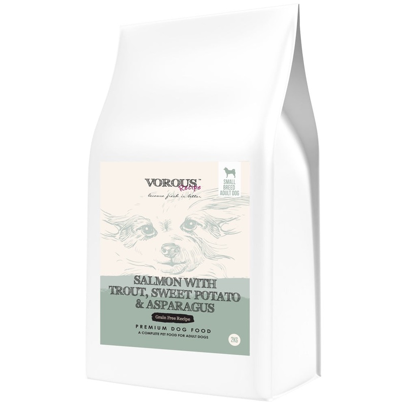 30% OFF: Vorous Salmon With Trout, Sweet Potato & Asparagus Small Breed Adult Grain-Free Dry Dog Food