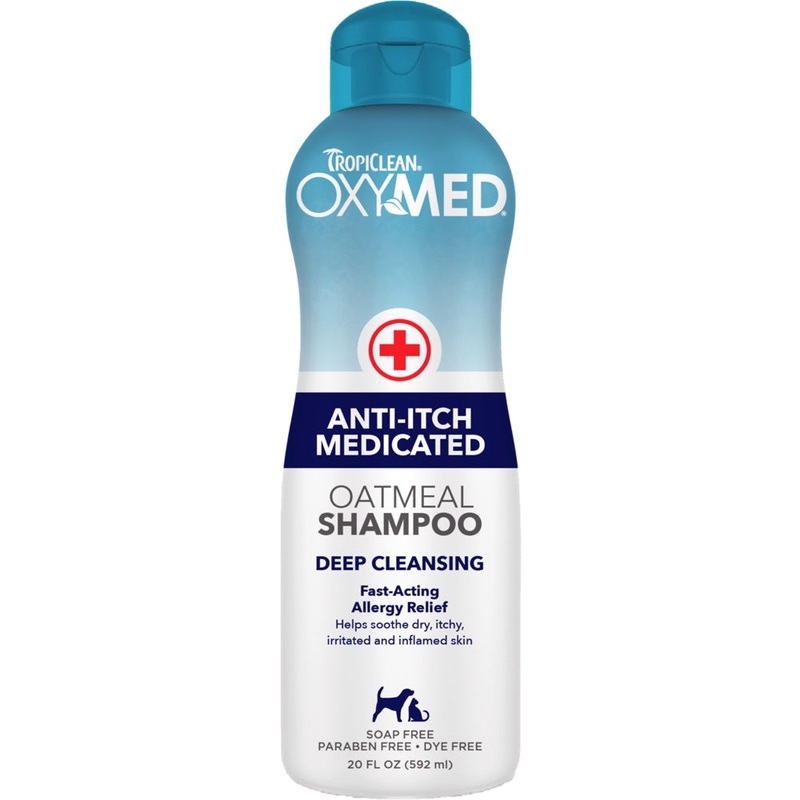 15% OFF: Tropiclean OxyMed Anti-Itch Medicated Oatmeal Shampoo for Cats & Dogs 592ml
