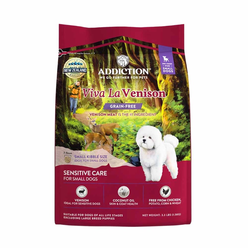 20% OFF: Addiction Viva La Venison Grain-Free Small Breed Dry Dog Food 1.5kg