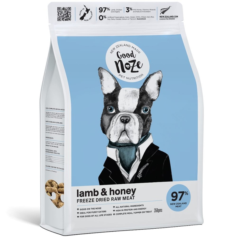 20% OFF: Good Noze NZ Lamb & Honey Freeze-Dried Dog Food 350g