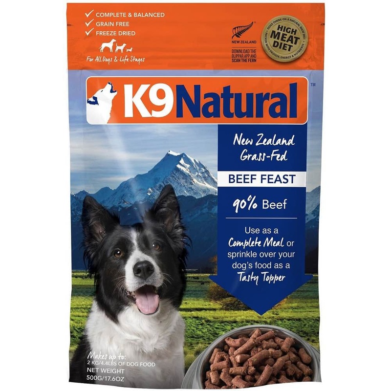 20% OFF: K9 Natural Beef Feast Grain-Free Freeze-Dried Raw Dog Food