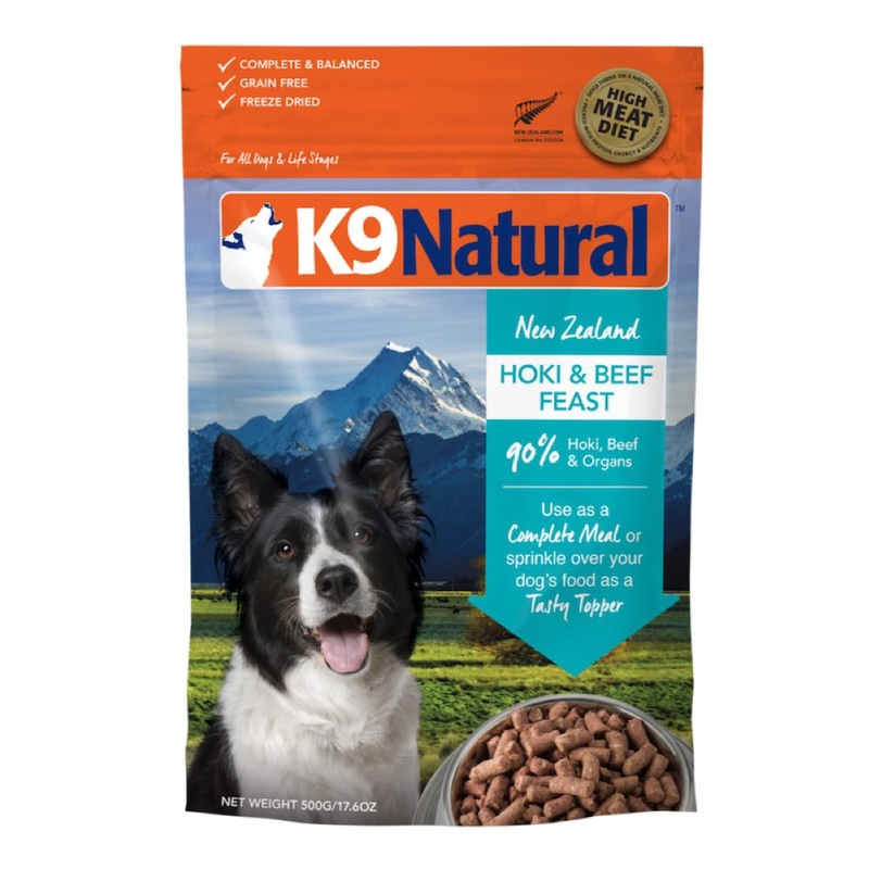 20% OFF: K9 Natural Hoki & Beef Feast Grain-Free Freeze-Dried Raw Dog Food