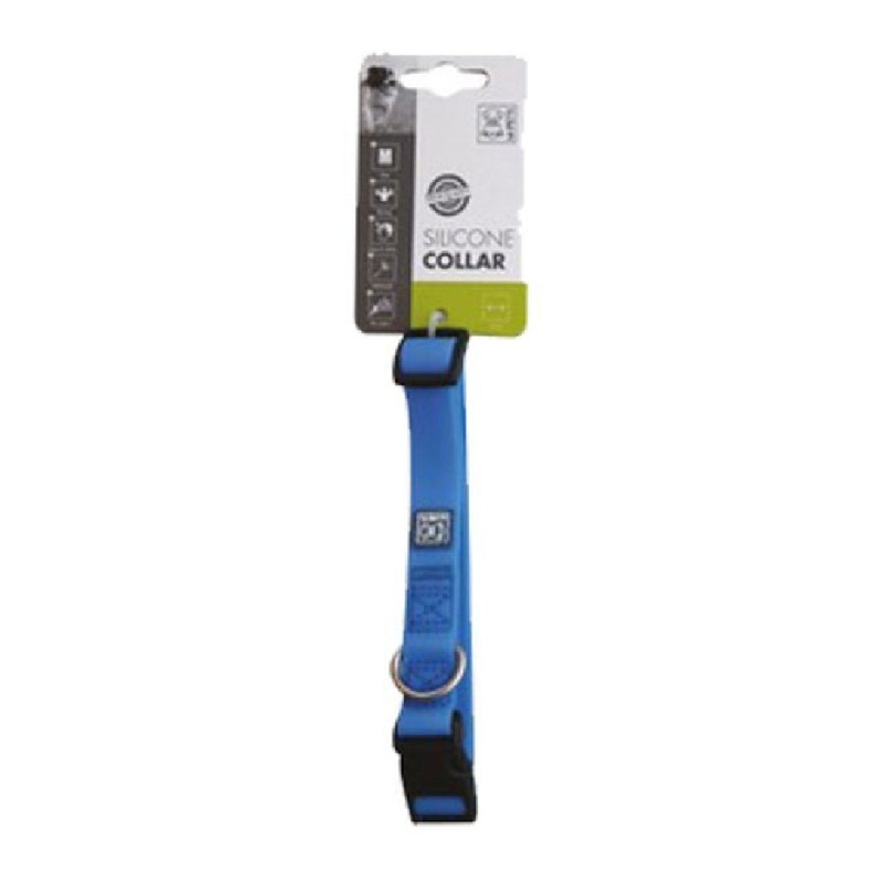 15% OFF: M-Pets Silicone Dog Collar (Blue)