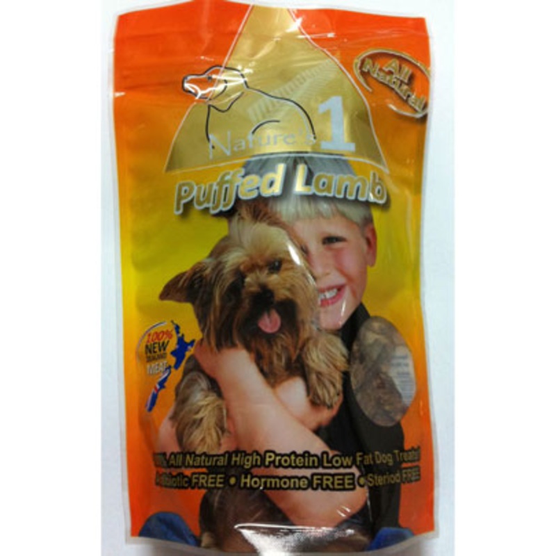 15% OFF: Nature's 1 Puffed Lamb Dog Treats 100g